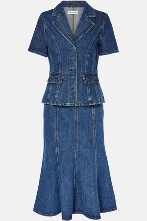 Self-Portrait Robe midi en jean