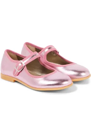 PèPè PèPè Ballerines en cuir métallisé
