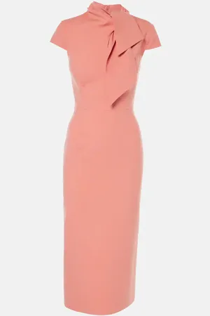 Oscar de la Renta Robe midi en laine mélangée