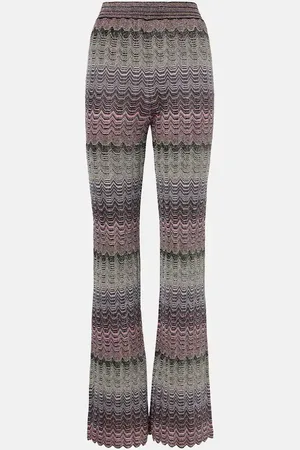 Missoni Pantalon évasé à taille haute