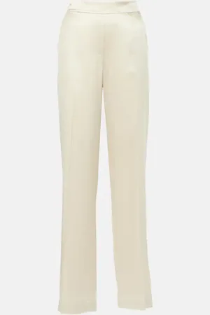 Joseph Pantalon droit Tova en satin de soie