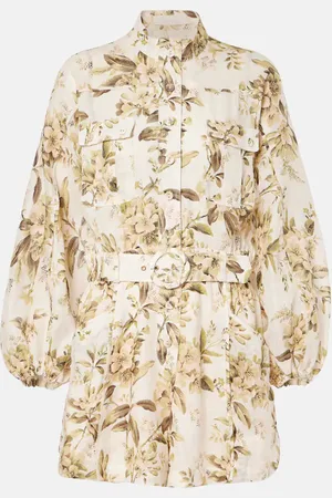 ZIMMERMANN Combi-pantalon en lin à fleurs