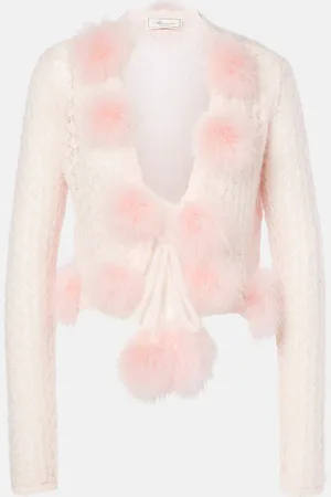 BLUMARINE Cardigan en laine et mohair mélangés