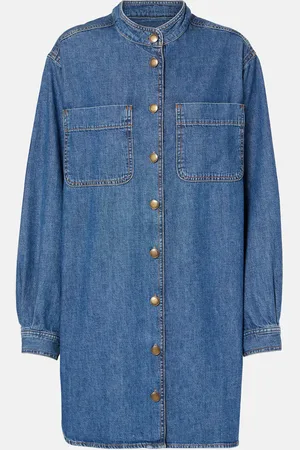 Frame Robe chemise Double Pocket en jean