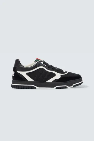 Gucci Baskets Re-Web en toile GG et daim