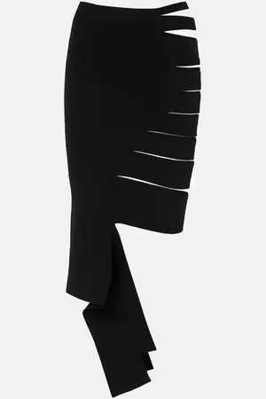 MUGLER Jupe midi asymétrique
