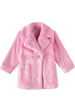 Moschino Manteau en fourrure synthétique à logo