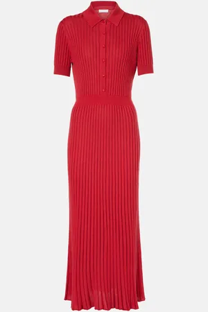 GABRIELA HEARST Robe midi Amor en cachemire et soie