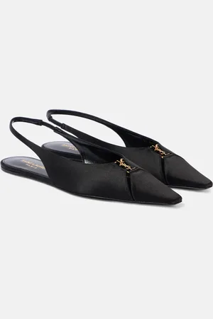 Saint Laurent Ballerines Babylone en crêpe