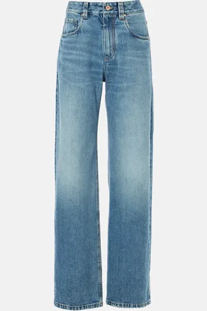 Brunello Cucinelli Jean droit à taille haute