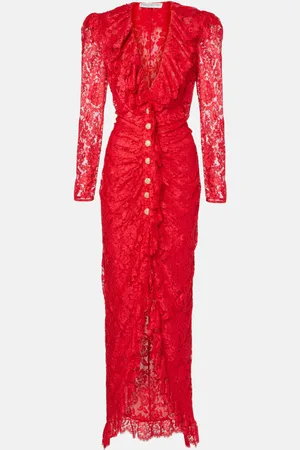 Alessandra Rich Robe longue en dentelle