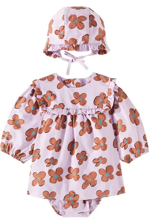 Jelly Mallow Bébé – Set robe et bonnet Fun Flower en coton