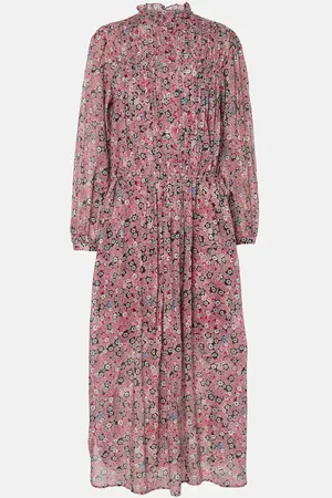 Marant Etoile Robe midi Dalida imprimée en coton