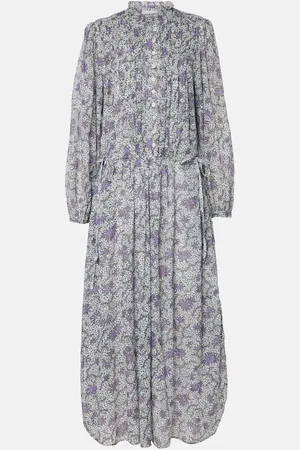 Marant Etoile Robe midi Dalida imprimée en coton
