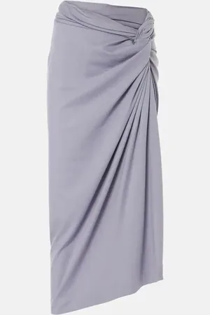 DRIES VAN NOTEN Jupe midi en jersey de coton