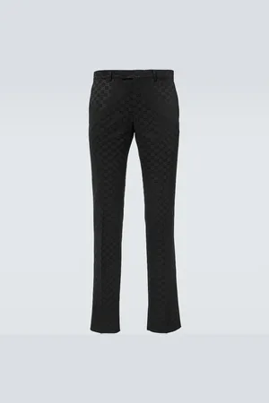 Gucci Pantalon droit GG en coton mélangé