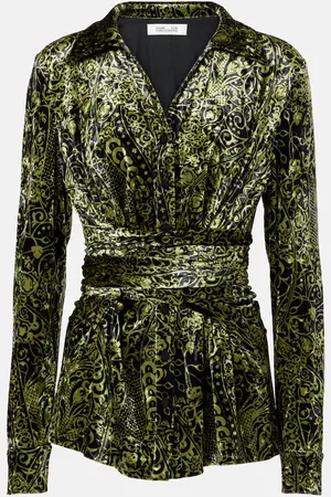 Diane von Furstenberg Top Lagarde en velours