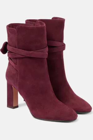 Aquazzura Bottines Very Bow Tie 85 en daim