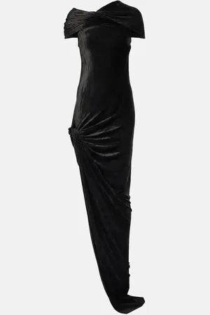 Rick Owens Robe longue Lola asymétrique en velours