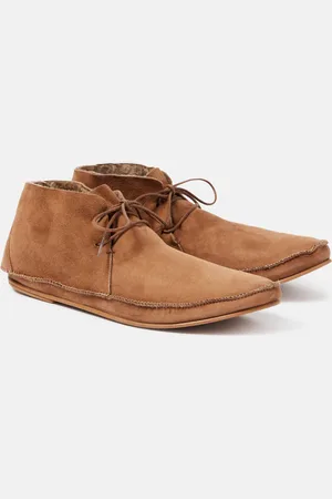 The Row Mocassins Tyler en daim et shearling