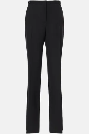 The Row Pantalon droit Jesse à taille mi-haute en laine