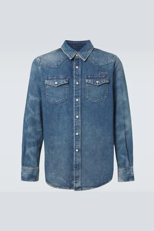 Givenchy Chemise brodée en jean à logo