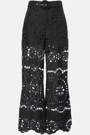 ZIMMERMANN Pantalon ample Pop brodé en lin