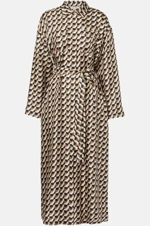 Max Mara Robe longue Fleur en soie à fleurs
