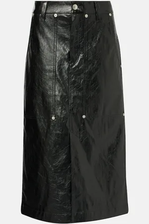 Marant Etoile Jupe midi Angele en cuir synthétique