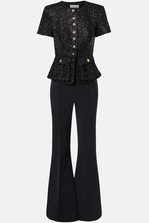 Self-Portrait Combi-pantalon en bouclé
