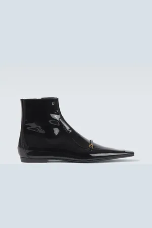 Saint Laurent Bottines Milton en cuir verni