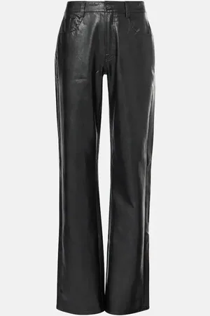 7 for all Mankind Pantalon droit Tess en cuir synthétique