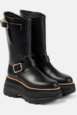SACAI Bottines à plateforme en cuir