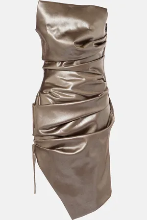 MUGLER Robe bustier métallique