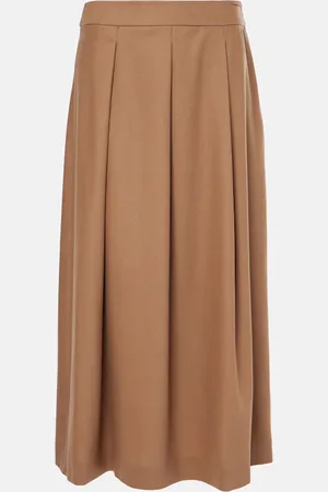 Max Mara Jupe midi plissée Caterina en laine