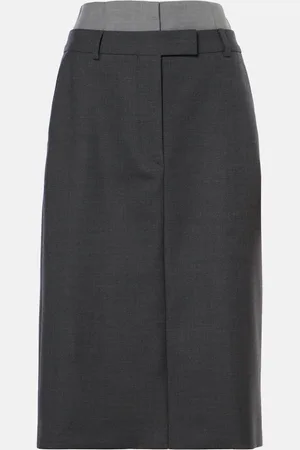 Sportmax Jupe midi Alceste en laine
