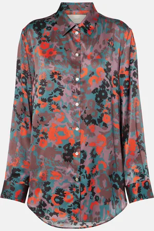 ASCENO Chemise imprimée en soie