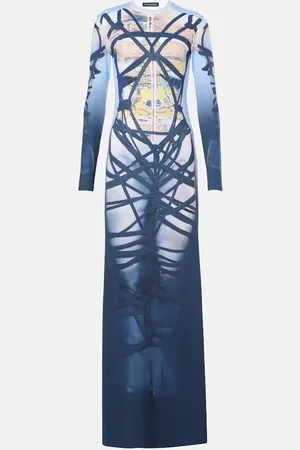 Y / PROJECT Robe longue imprimée