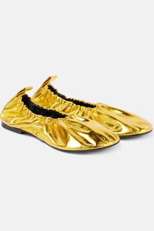 Jil Sander Ballerines en cuir façon poulain