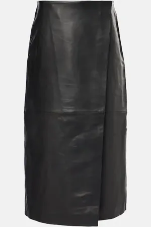 The Frankie Shop Jupe portefeuille Hedi en cuir