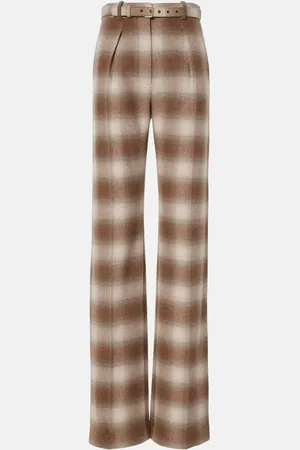 Loro Piana Pantalon ample Edward en laine et cachemire à carreaux