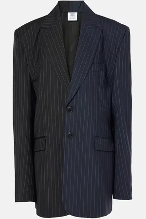 Vetements Blazer en laine à fines rayures