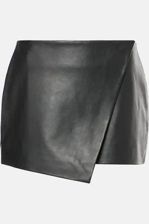 The Frankie Shop Jupe portefeuille Cleo en cuir