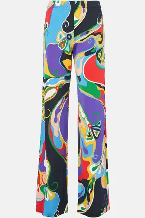Puccini Pantalon droit Orchidee en satin