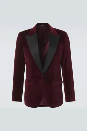 Dolce & Gabbana Veste de smoking en velours de coton mélangé