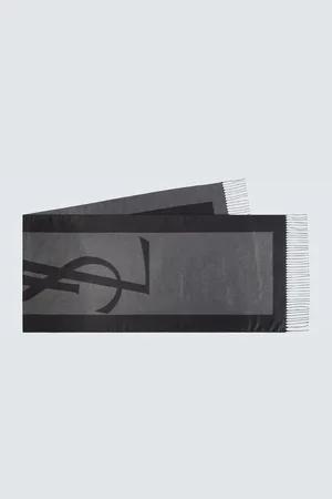 Saint Laurent Écharpe Cassandre en jacquard de soie