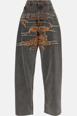 Y / PROJECT Jean ample Evergreen à taille haute