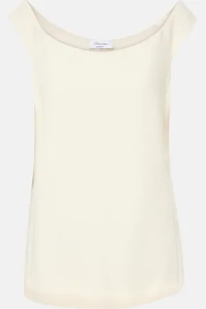 BLUMARINE Robe en crêpe à plumes