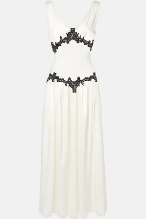 GABRIELA HEARST Robe longue Highland brodée en soie