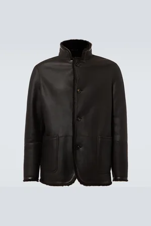 Loro Piana Veste en cuir et shearling